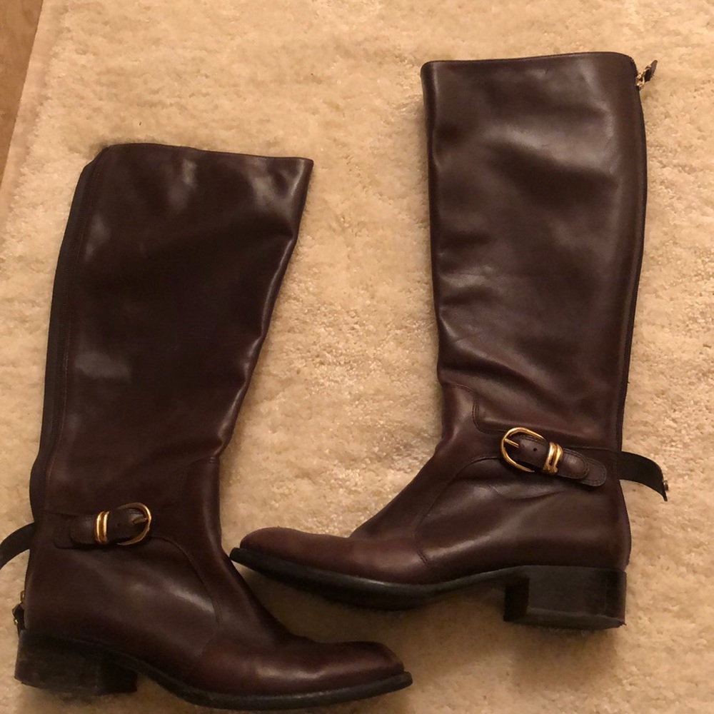 Brown Leather Riding Boots - Picture 2 of 2